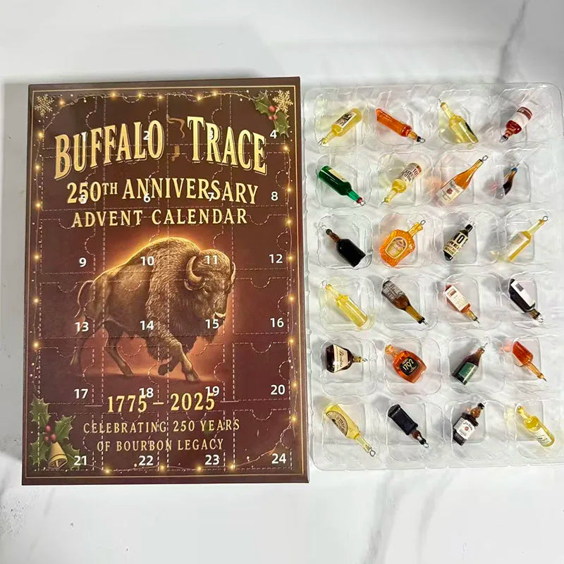 Christmas Beer Bottle Pendant Advent Calendar 3D Statue 2025 New Year Countdown Tree Bag Decorations Gifts Blind Box  For Adults