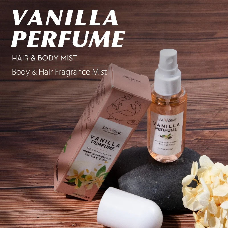 2.03Fl Oz Vanilla Skin Body Mist Vanilla Hair and Body Perfume Mist for Women & Men Long-Lasting Fragrance Body Spray for Gifts