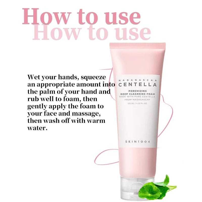 Centella Pink Salt Clear Toner Deep Foam Cleanser Face Serum and Moisturiser Cream Daily Skincare Original beauty Products Set