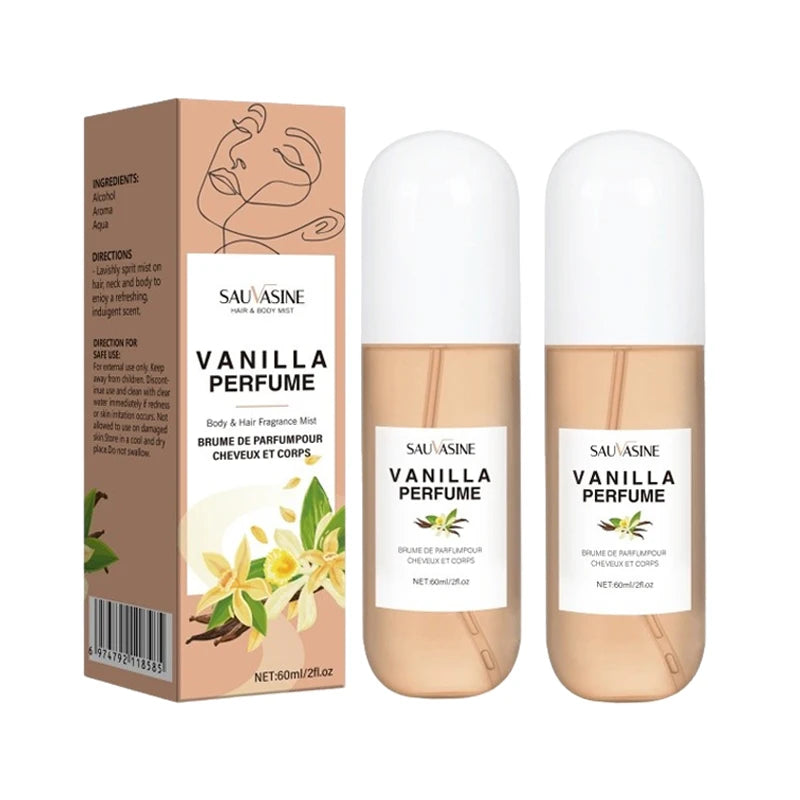2.03Fl Oz Vanilla Skin Body Mist Vanilla Hair and Body Perfume Mist for Women & Men Long-Lasting Fragrance Body Spray for Gifts
