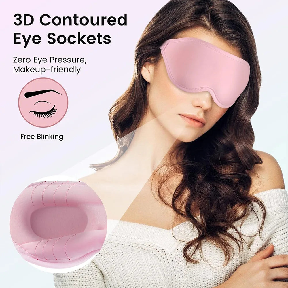 3D-shaped men's and women's sleep eye masks provide perfect light-blocking, are soft and comfortable, suitable for travel A-DH