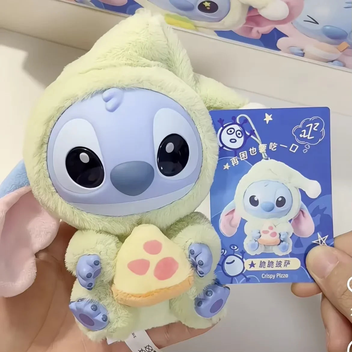 Cute Disney Stitch Eat Something Before Sleep Series Blind Box Plush Doll Ornament Surprise Toy Xmas Gitfs for kid Birthday Gift