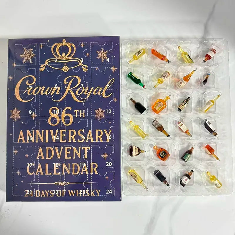 Christmas Beer Bottle Pendant Advent Calendar 3D Statue 2025 New Year Countdown Tree Bag Decorations Gifts Blind Box  For Adults