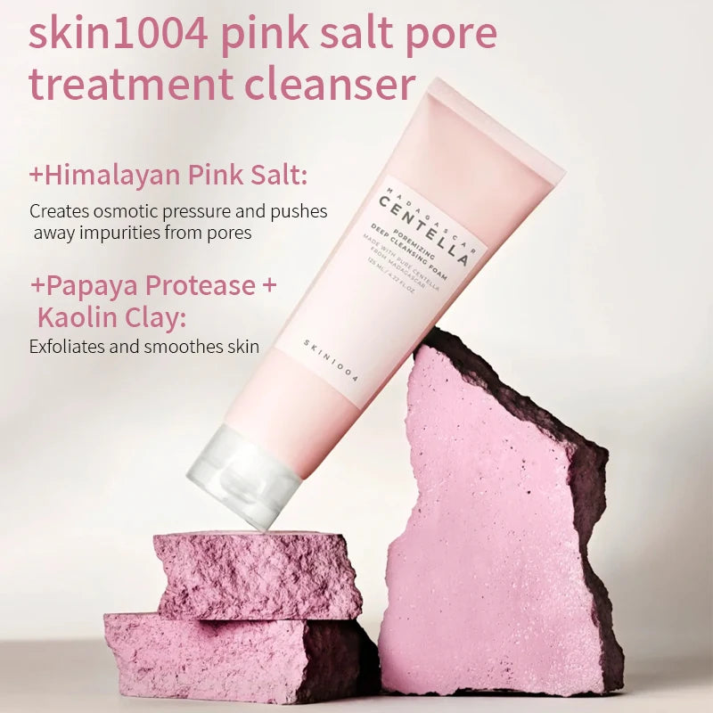 Centella Pink Salt Clear Toner Deep Foam Cleanser Face Serum and Moisturiser Cream Daily Skincare Original beauty Products Set