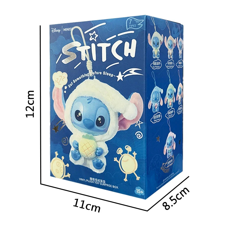 Cute Disney Stitch Eat Something Before Sleep Series Blind Box Plush Doll Ornament Surprise Toy Xmas Gitfs for kid Birthday Gift
