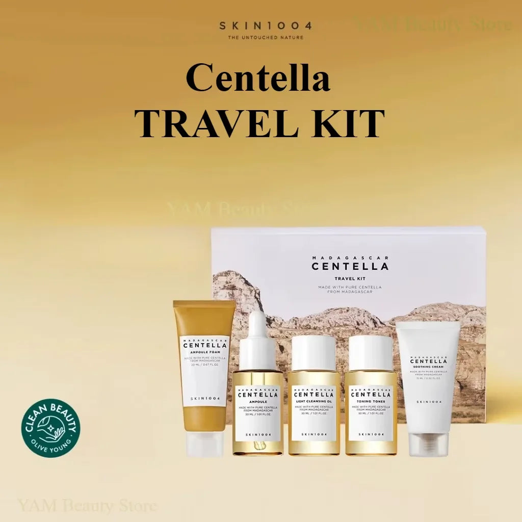 Centella Pink Salt Clear Toner Deep Foam Cleanser Face Serum and Moisturiser Cream Daily Skincare Original beauty Products Set