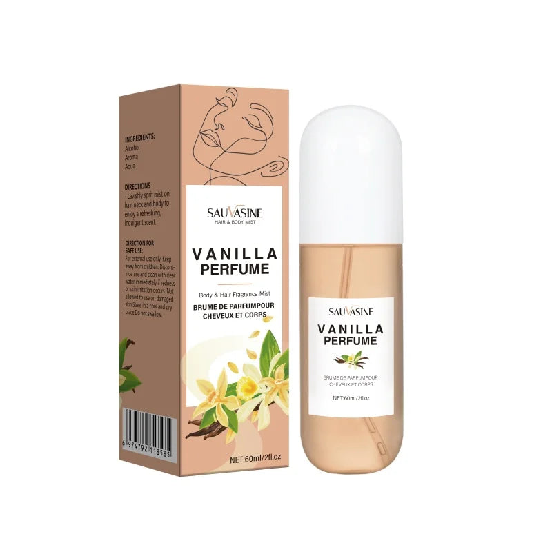 2.03Fl Oz Vanilla Skin Body Mist Vanilla Hair and Body Perfume Mist for Women & Men Long-Lasting Fragrance Body Spray for Gifts
