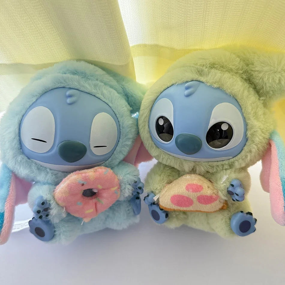 Cute Disney Stitch Eat Something Before Sleep Series Blind Box Plush Doll Ornament Surprise Toy Xmas Gitfs for kid Birthday Gift