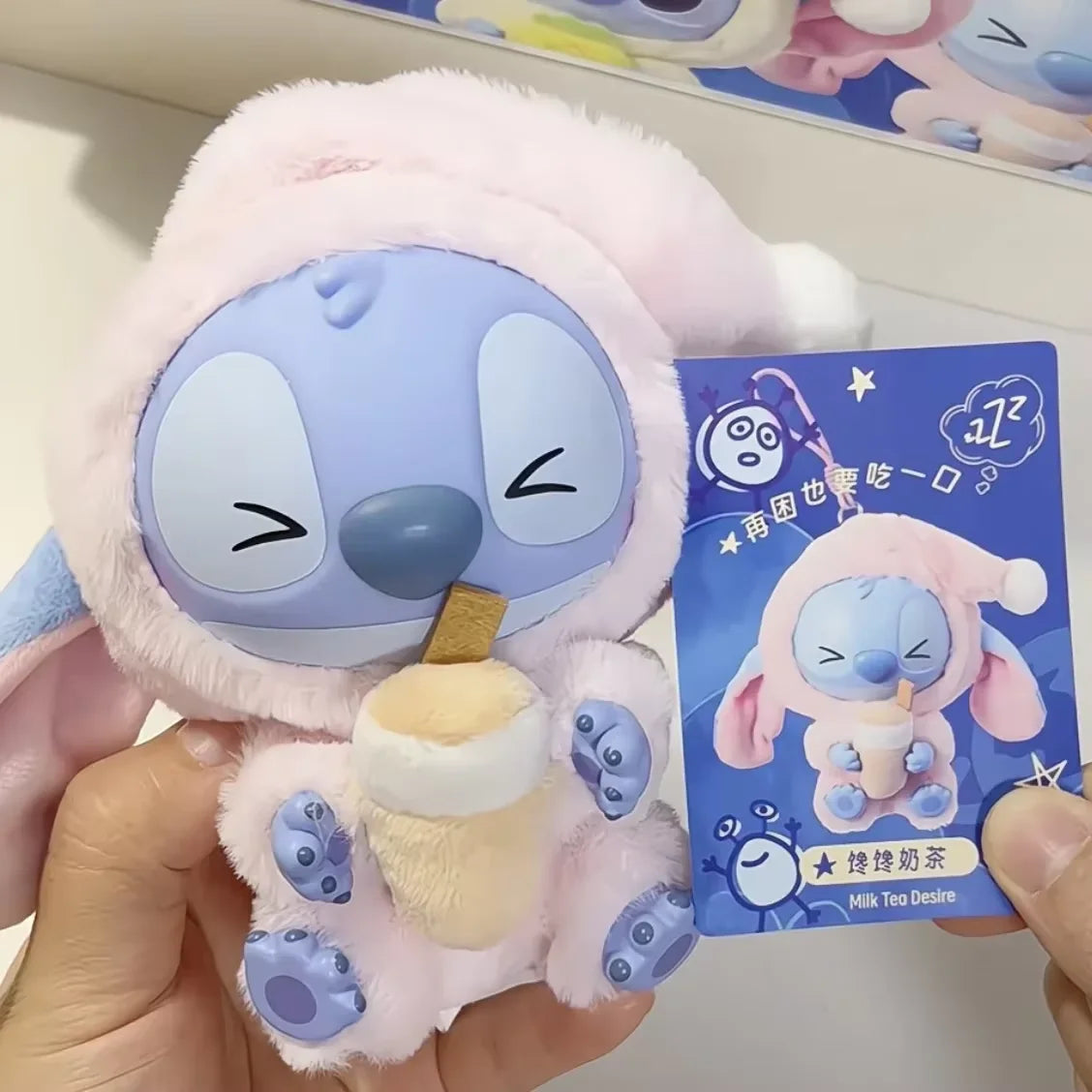 Cute Disney Stitch Eat Something Before Sleep Series Blind Box Plush Doll Ornament Surprise Toy Xmas Gitfs for kid Birthday Gift