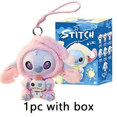 Cute Disney Stitch Eat Something Before Sleep Series Blind Box Plush Doll Ornament Surprise Toy Xmas Gitfs for kid Birthday Gift