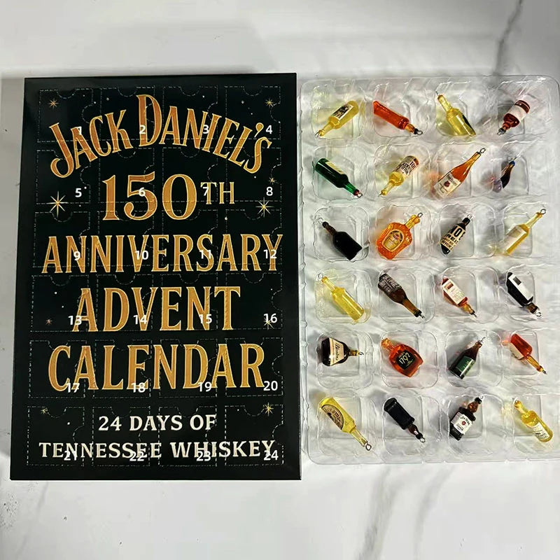 Christmas Beer Bottle Pendant Advent Calendar 3D Statue 2025 New Year Countdown Tree Bag Decorations Gifts Blind Box  For Adults